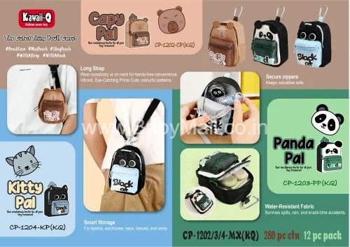 Kawaii-Q Follow Your Joy || The Cutest Thing You Will Carry || Panda Pal Mini Pouch || Item No:CP-1202-C(KQ)